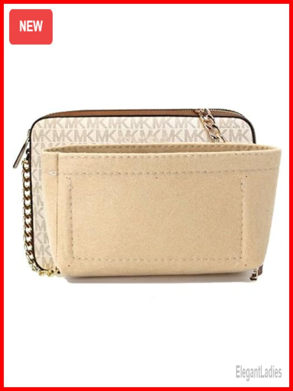 Suede Crossbody Bag Organizer Insert Tote Liner Lightweight